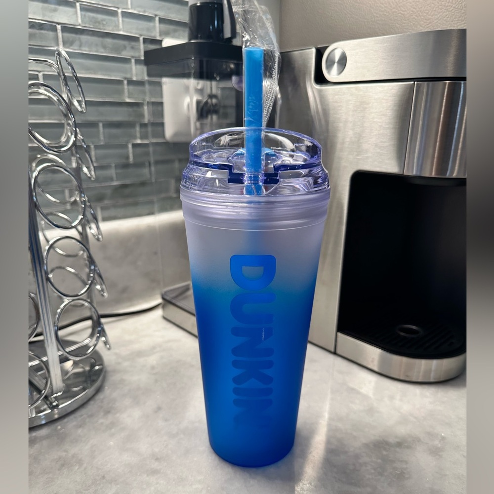 “DUNKIN" 2024 24oz Double Wall Acrylic Tumbler - Blue - NWT